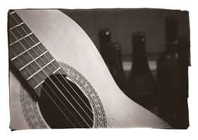 Guitare et bouteilles, Genève, 2005